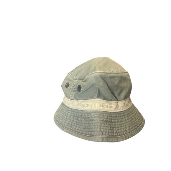 Abercrombie & Fitch Accessories - Abercrombie & Fitch‎ Vintage Y2K Bucket Hat - Army Green with White Band